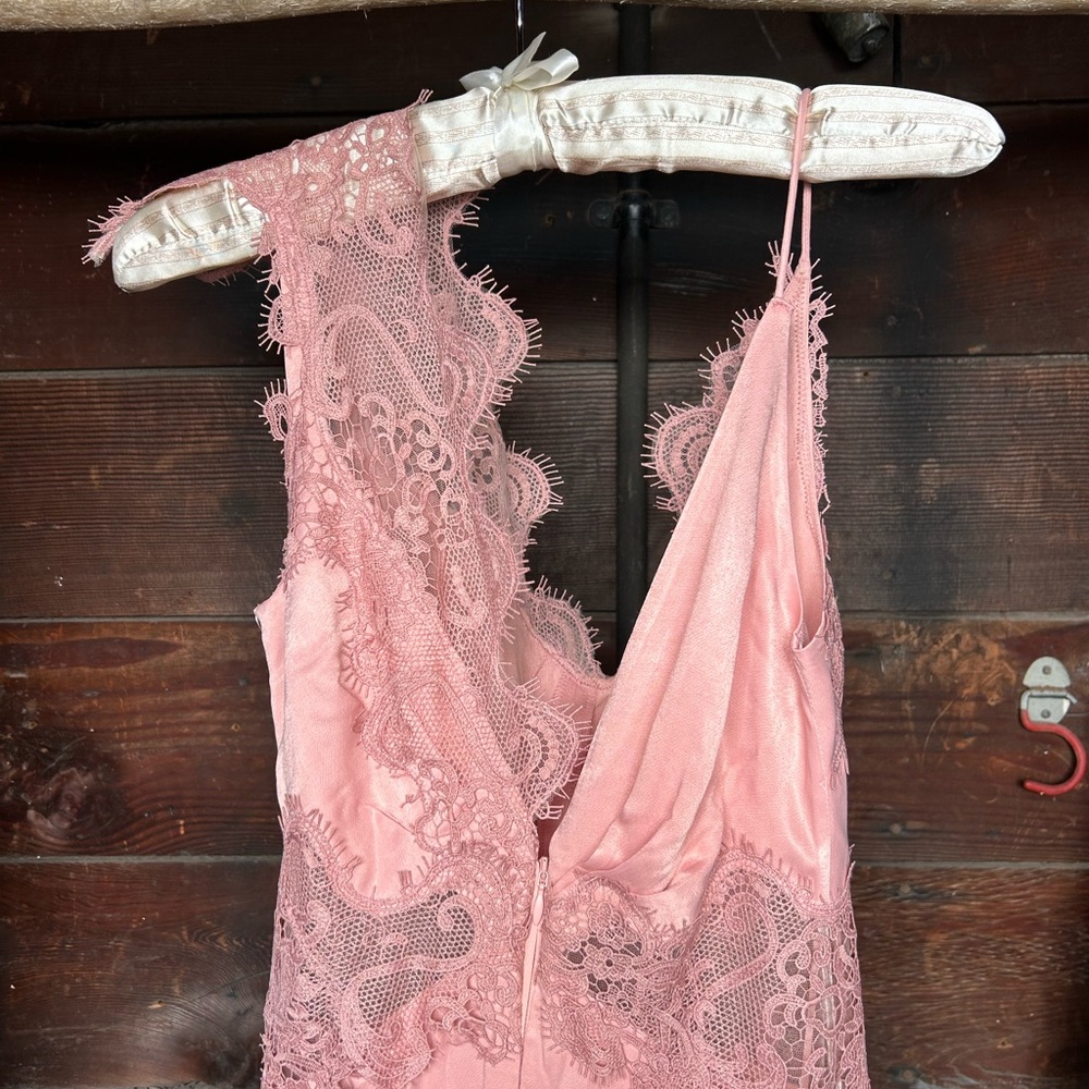 BHLDN Evelyn Lace V-neck High-low Midi Dress - Picture 5 of 7